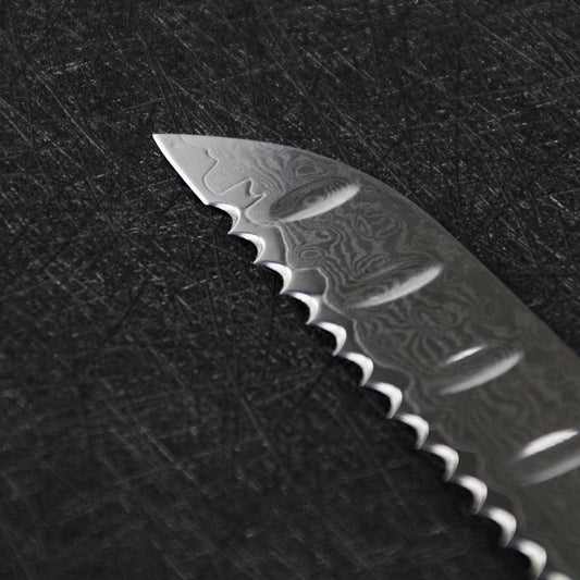 Damascus Serrated Bread Knife